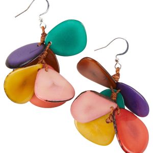 Tagua Mariposa Drop Dangle Earrngs