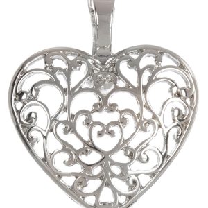Wearable Art Silver Heart 1.5 In. Magnetic Enhancer