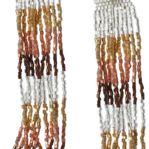 Ink + Alloy Ila Uniform Stripes Mixed Luxe Beaded Earrings