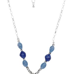 Bay Studio 21 in Silver Blue Bead Pendant Necklace