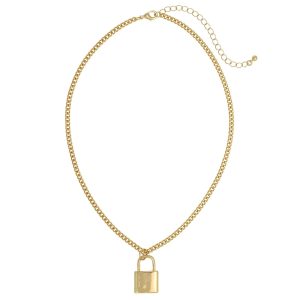 Dauplaise Jewelry Lock Pendant Necklace