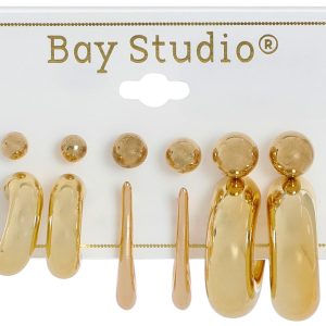 Bay Studio Gold Tone 6 Pc. Hoop Earring Set
