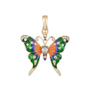 Wearable Art By Roman Beautiful Butterfly Magnetic Pendant