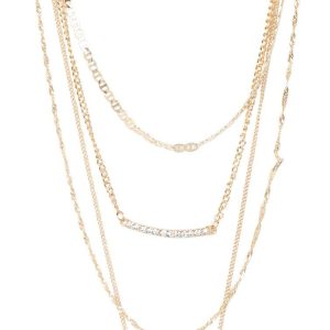 Nautica 4-Row Layered Gold Necklace