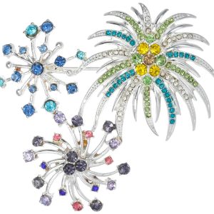 Napier Boxed Into Spring Fireworks Pin Brooch