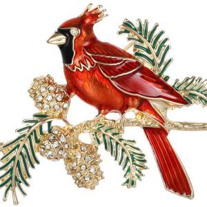 Napier Boxed Cardinal Pin Brooch