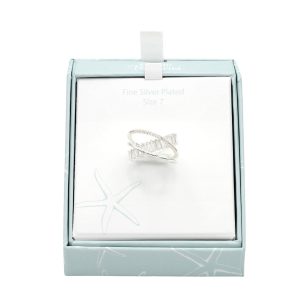 Ocean Treasures Boxed CZ Wrap Ring