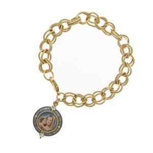 14K Gold-Dipped Mary Child Charm Bracelet