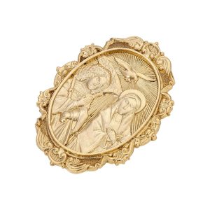 Symbols of Faith Father Son & Holy Spirit Oval Pin
