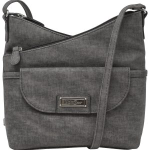 MultiSac Vista Solid Color Vegan Leather Crossbody Handbag