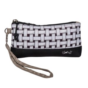 Glove It Womens Shadow Weave Zip Wristlet