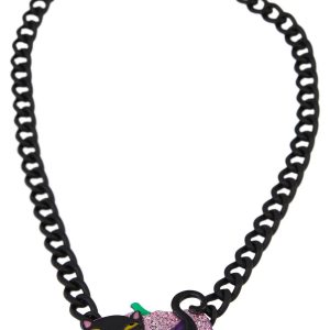 Betsey Johnson Pumpkin Halloween Cat Pendant Necklace