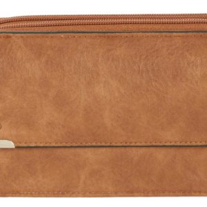 Bueno Solid Glazed Organizer Wristlet Crossbody