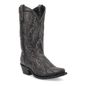 Laredo Mens Garrett Distressed Leather Cowboy Boots