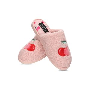 Womens Cherries Terry Slide Slippers