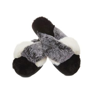 Me Moi Womens The Rita Plush Open-Toe Slippers