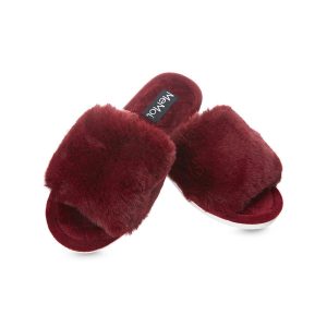 Me Moi Womens The Bette Plush Open-Toe Slippers
