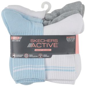 Skechers Womens 6 Pk. Low Crew Cut Socks