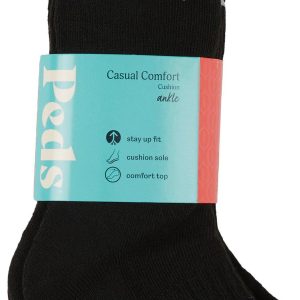 Peds Womens 6 Pk Cushioned Ankle Socks