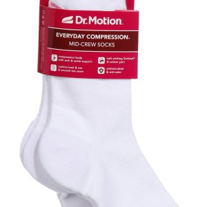 Dr Motion Womens Compression Mid-Crew Socks