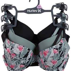Hurley 3 pk Push Up Underwire Full Fig Bras