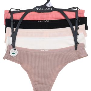 Tahari Womens 5-pk. Seamless Cotton Thong Panties