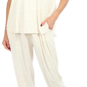 Jaclyn Womens 2 Pc Solid Sleepwear Set
