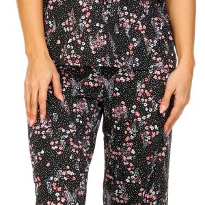 Ellen Tracy Womens 2-Pc. Printed Sleepwear Capris Set