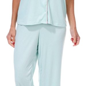 BCBGMAXARIA Women's 2 Pc Ribbed Sleepwear Set