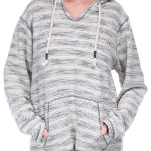 EXIST Juniors Baja Striped Hooded Sweatshirt
