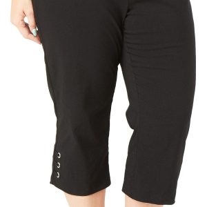 Fit Sight Plus Rhinestone Grommet Capris