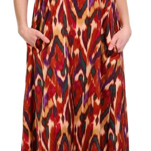 Nicole Miller Womens Sleeveless Palma Satin Maxi Dress