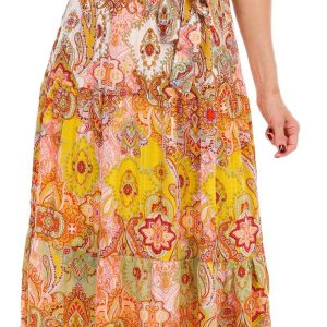Figueroa & Flower Womens Mixed Print Maxi Dress