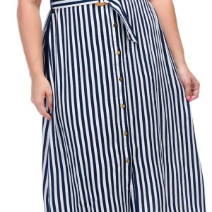 Ellen Tracy Womens Button Down Short Sleeve Dress