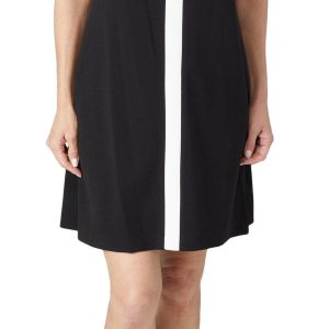 Karl Lagerfeld Womens Sleeveless Jersey Ditsy Swing Dress