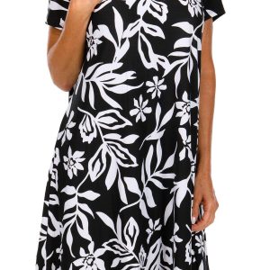 Harlow & Rose Womens Short Sleeve Swing Dress