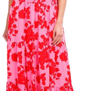 Nanette Lepore Womens Floral Chiffon Maxi Dress