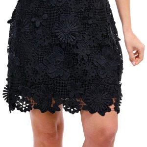 Nina Leonard Womens Sleeveless Lace Dress