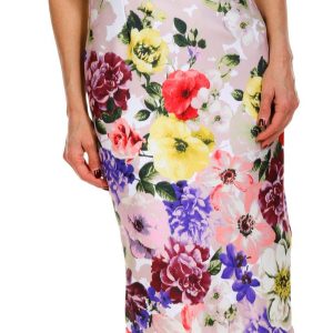 Donna Ricco Womens Print Sleeveless Scuba Sheath Dress