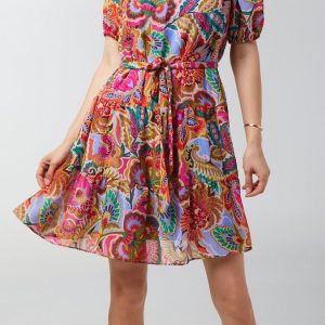 Julia Jordan Womens Short Sleeve Rio Chiffon Dress