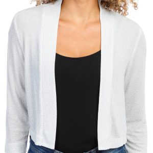 Perceptions Womens Square Frame Glitter Shrug