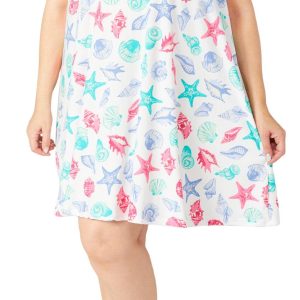 Allison Brittney Plus Sleeveless Print Dress