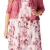 Connected Apparel Plus Floral Dress W/ Bolero