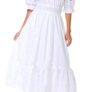 Rebellion Juniors Eyelet Tier Midi Dress