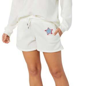 No Comment Womens Long Sleeve Embroidered USA Sweater