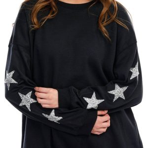 No Comment Juniors Printed Long Sleeve Sweatshirt