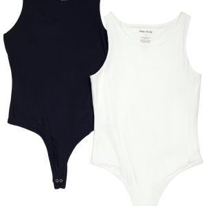 Pink Rose Juniors 2 Pk Solid Bodysuits