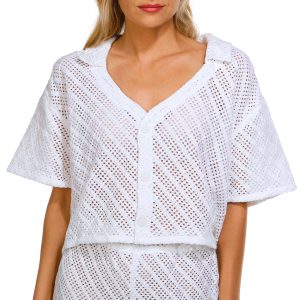 Hurley Juniors Crochet Camp Top