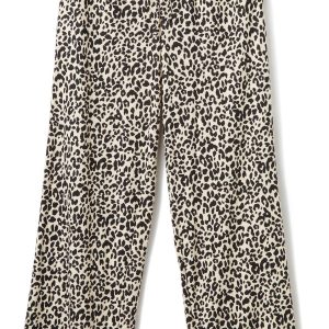 Derek Heart Juniors Cheetah Print Wide Leg Pants