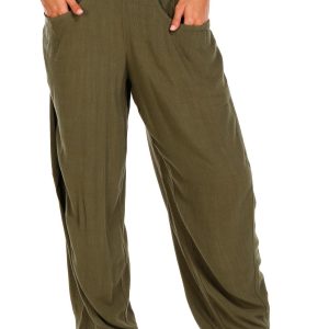 Rewash Juniors Solid Linen Barrel Pants